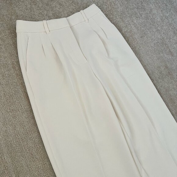 Aritzia Wilfred The Effortless Pant Wide Leg High Rise Pleated Trousers Pants 6 - Picture 3 of 11